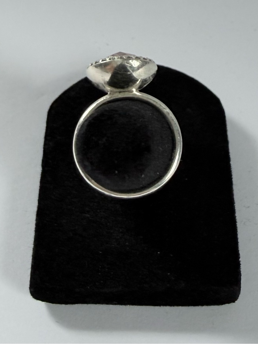 Pandora Size 6 Sterling Silver 925 Black Crystal Halo Ring CZ Size 6 - Picture 2 of 7